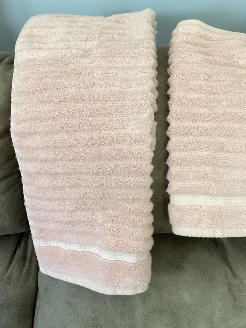 Charisma luxury peachy pink towels like new costco